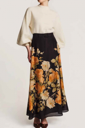 Organza Skirt, Midnight Field