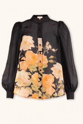 Organza Blouse, Midnight Field