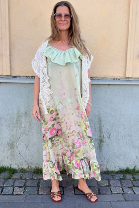 Viscose Flounce Dress, Growing Garden