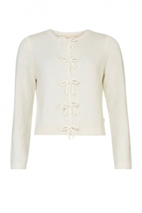 Summer Knit Bow Jacket, Off white