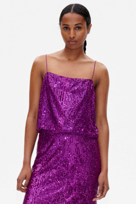 Jovana Top, Violet Sequin