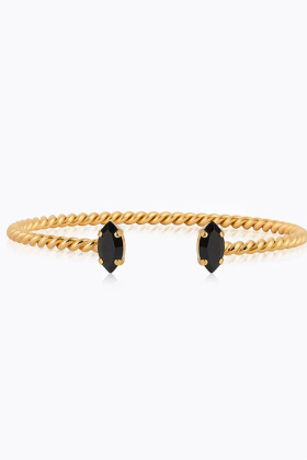 Petite navette bracelet gold, Jet
