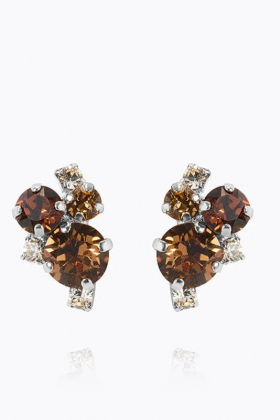 Molly Earrings Rodium, ReCreated Topaz Combo