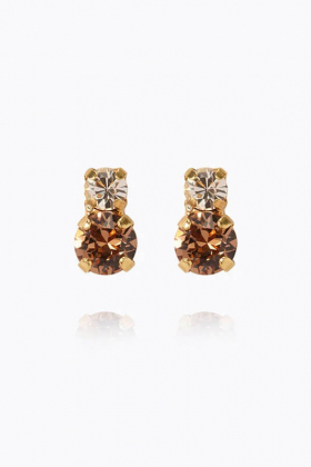 Leah earrings gold, Topaz combo