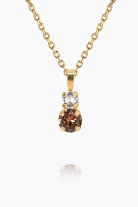 Leah necklace gold, Topaz combo