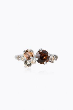 Stardust Ring Rodium, ReCreated Topaz Combo