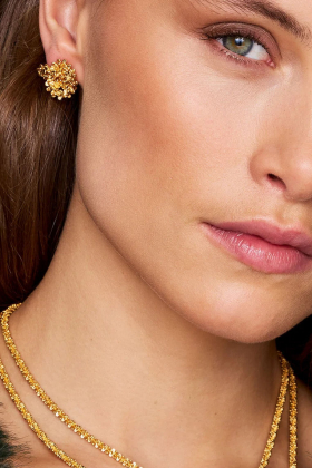 Mini Gemma Earrings, Gold