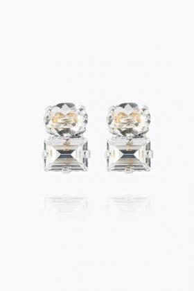 Cleo Earrings Rodium, Crystal