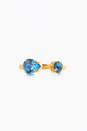 Amelia Ring, Gold & Ice Blue