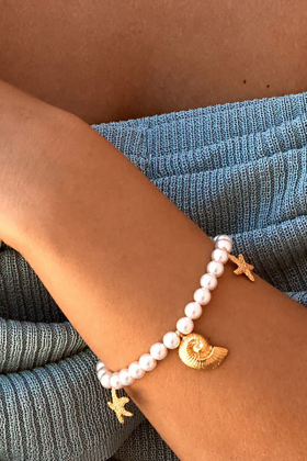 Ismara bracelet, Gold & Pearl