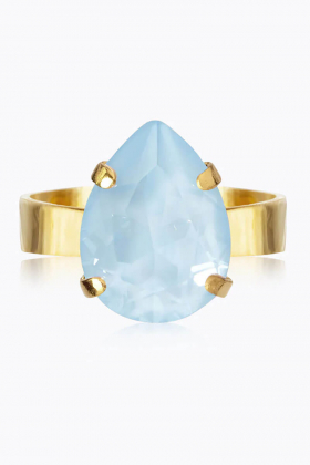 Mini drop ring, Gold & Sky Ignite