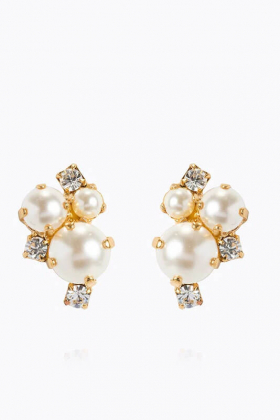 Molly Earrings Gold, Pearl & Crystal