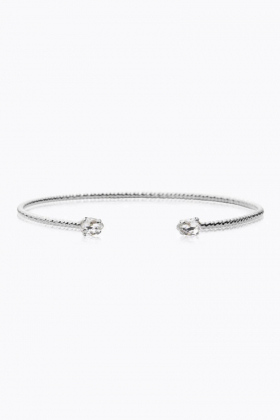 Amelia Bracelet, Rhodium & Crystal