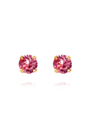 Classic Stud Earrings, Gold & Rose