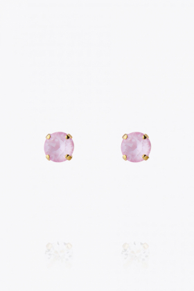 Classic Stud Earrings, Gold & Soft Pink
