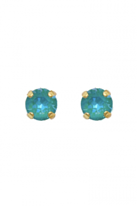 Classic Stud Earrings, Gold & Laguna Delite