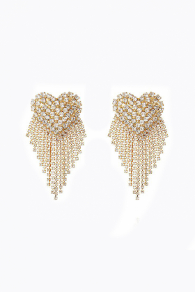 Mini Cordelia Earrings, Gold & Crystal