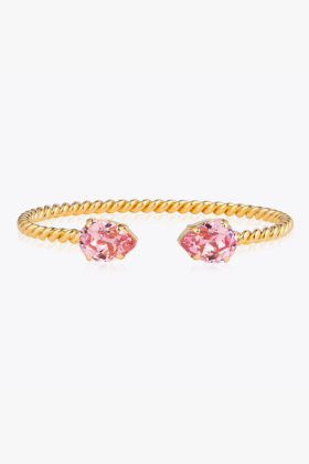 Mini Drop Bracelet, Gold & Light Rose