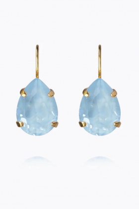 Mini Drop Clasp Earrings, Gold & Sky Ignite
