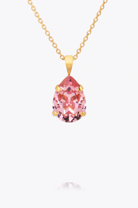 Mini Drop Necklace, Gold & Light Rose