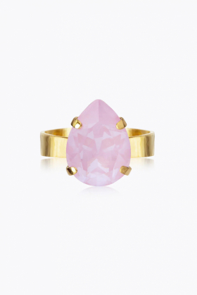 Mini Drop Ring, Gold & Soft Pink