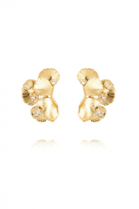 Malva Earrings, Gold
