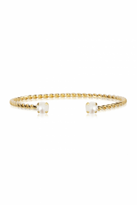 Mini Twisted Bracelet, Gold & Pearl