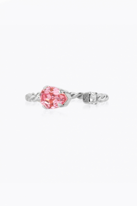 Nani Ring, Rhodium & Light Rose