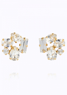 Noelle Stud Earrings, Gold & Crystal