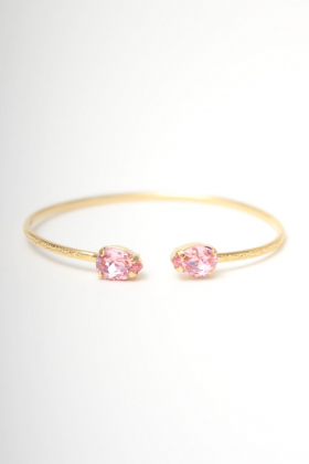 Petite Drop Bracelet, Gold & Light Rose
