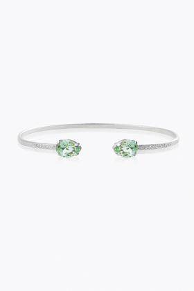 Petite Drop Bracelet, Rhodium & Chrysolite