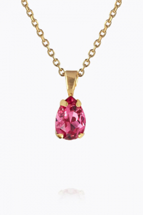 Petite Drop Necklace, Gold & Rose