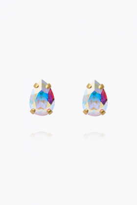 Petite Drop Stud Earrings, Gold & Aurore Boreale