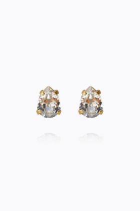 Superpetite Drop Earrings, Gold & Crystal