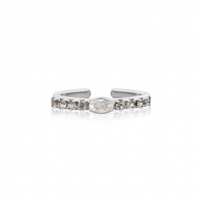 Tracy Ring, Rhodium & Crystal