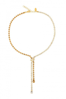 Yvette Necklace, Gold & Topaz Combo