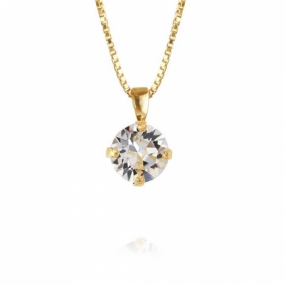 Classic Petite Necklace, Gold & Crystal
