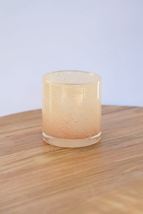 Small Candle Holder, Beige Bubbles