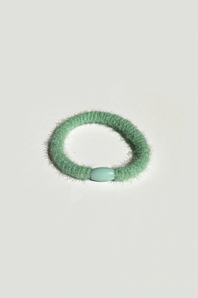 Elastic Fuzzy Hair Tie, Pistachio