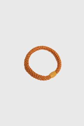 Elastic Hair Tie, Marigold Metallic