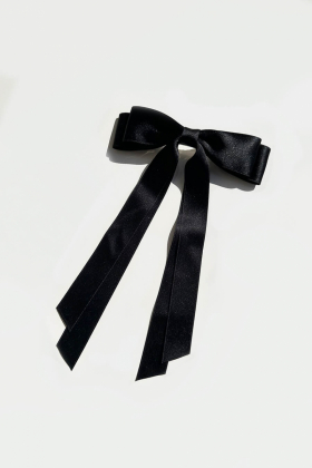 The Double Satin Bow, Black