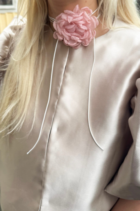 The Organza Choker, Peony Pink