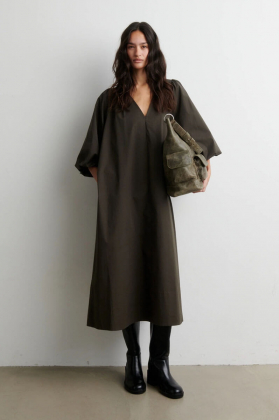 Viana Dress, Black Olive