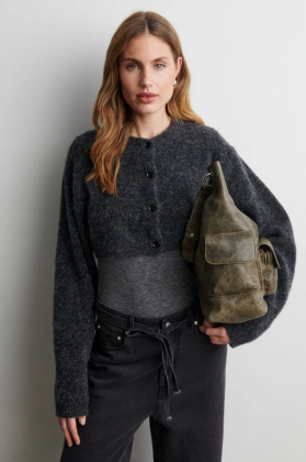Varano Knit Bolero, Dark grey melange