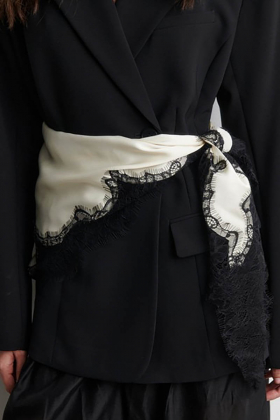 Lacia Scarf, Cream Black