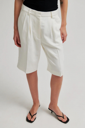 Lino Shorts, White Alyssum