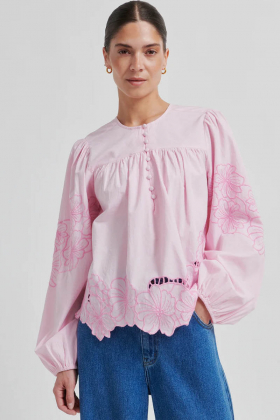 Elinor Blouse, Lilac Chiffon