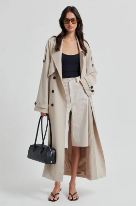 Zoie Trenchcoat, Light Beige Melange
