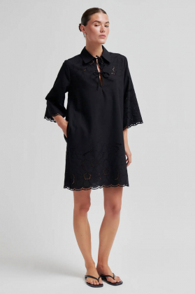Millea Tunic Dress, Black