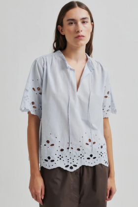 Limona Blouse, Gray Dawn